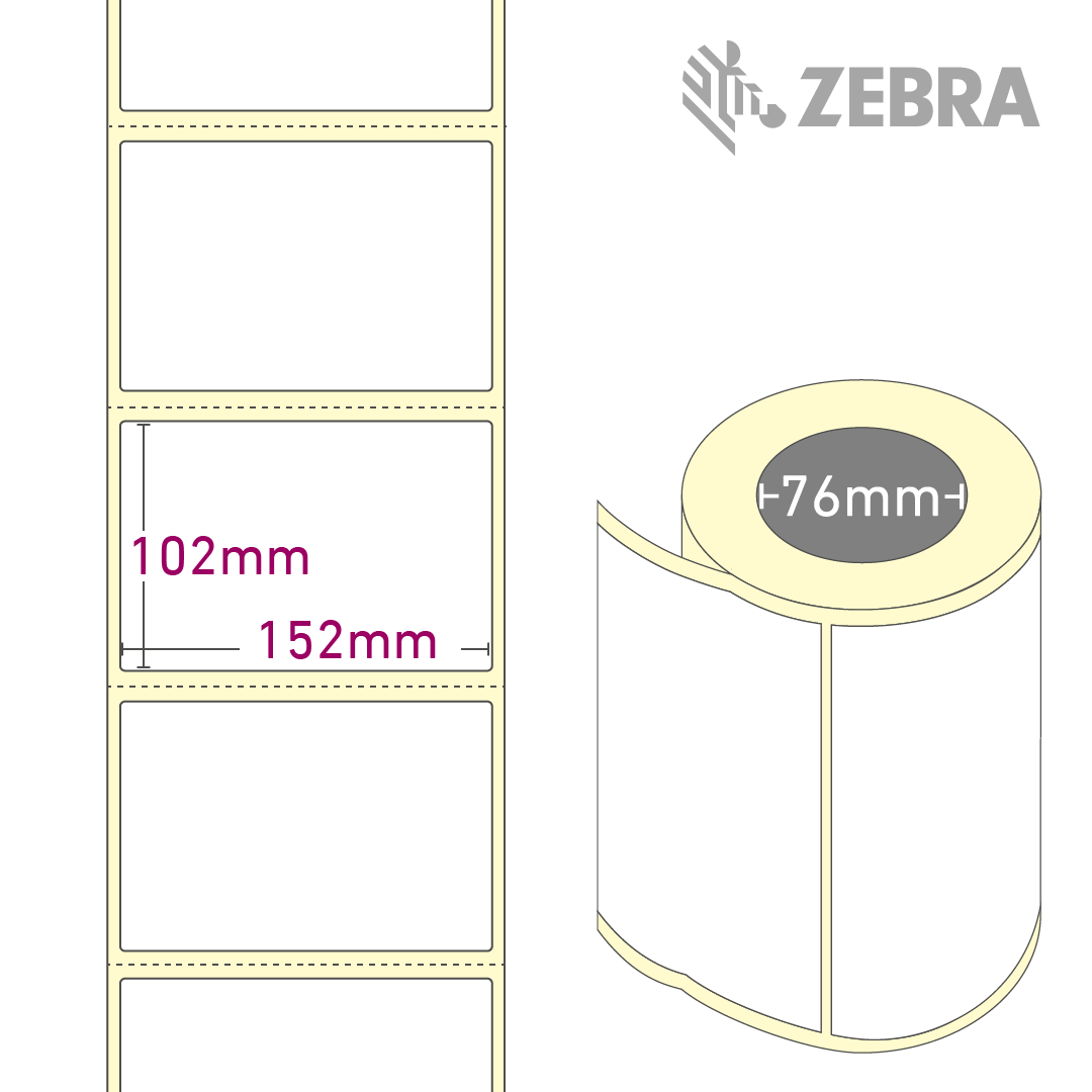 Z-Perform 1000T 152 x 102 mm, 1 Rolle à 1.600 Etiketten