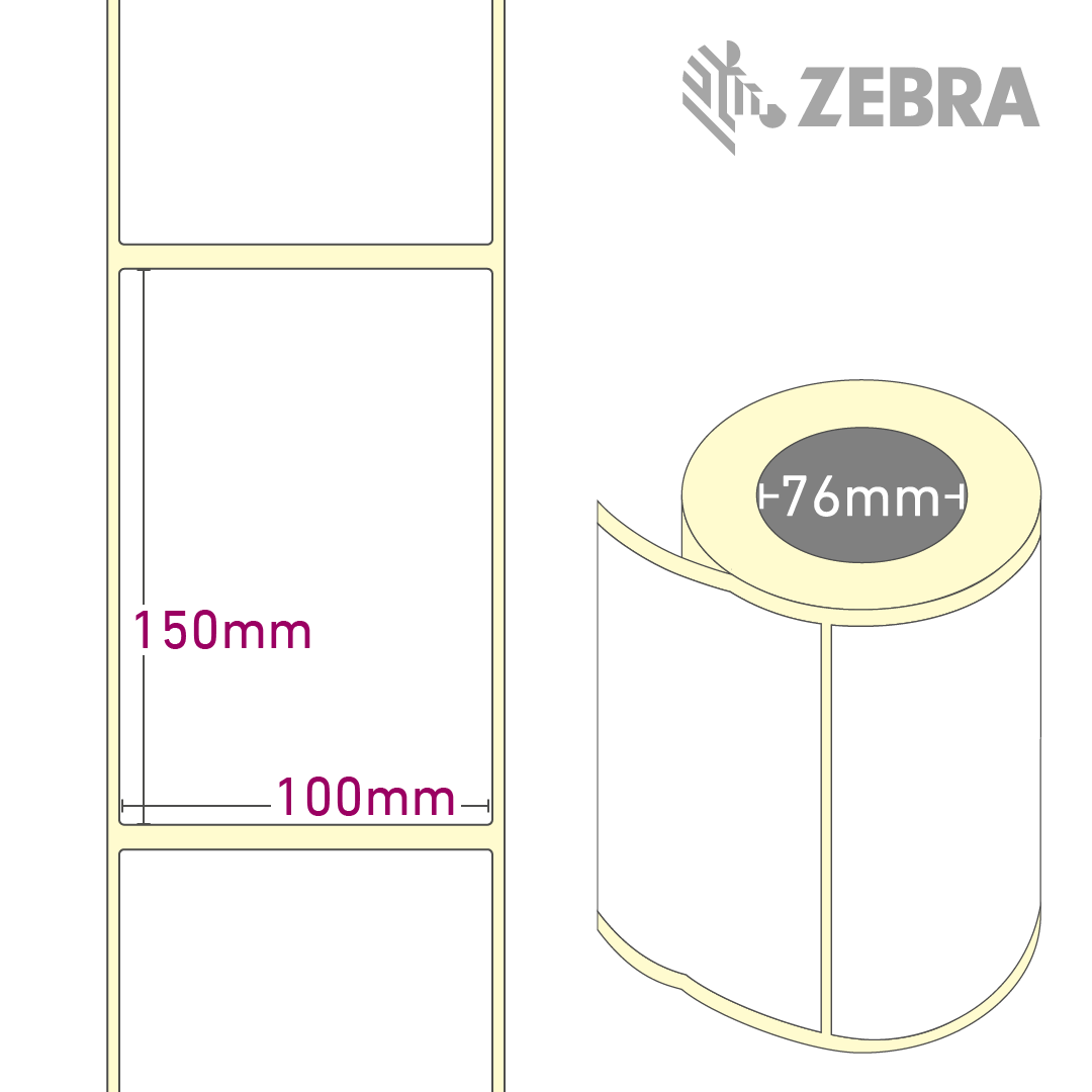 Z-Perform 1000D 100 x 150mm, 1 Rolle à 1.020 Etiketten