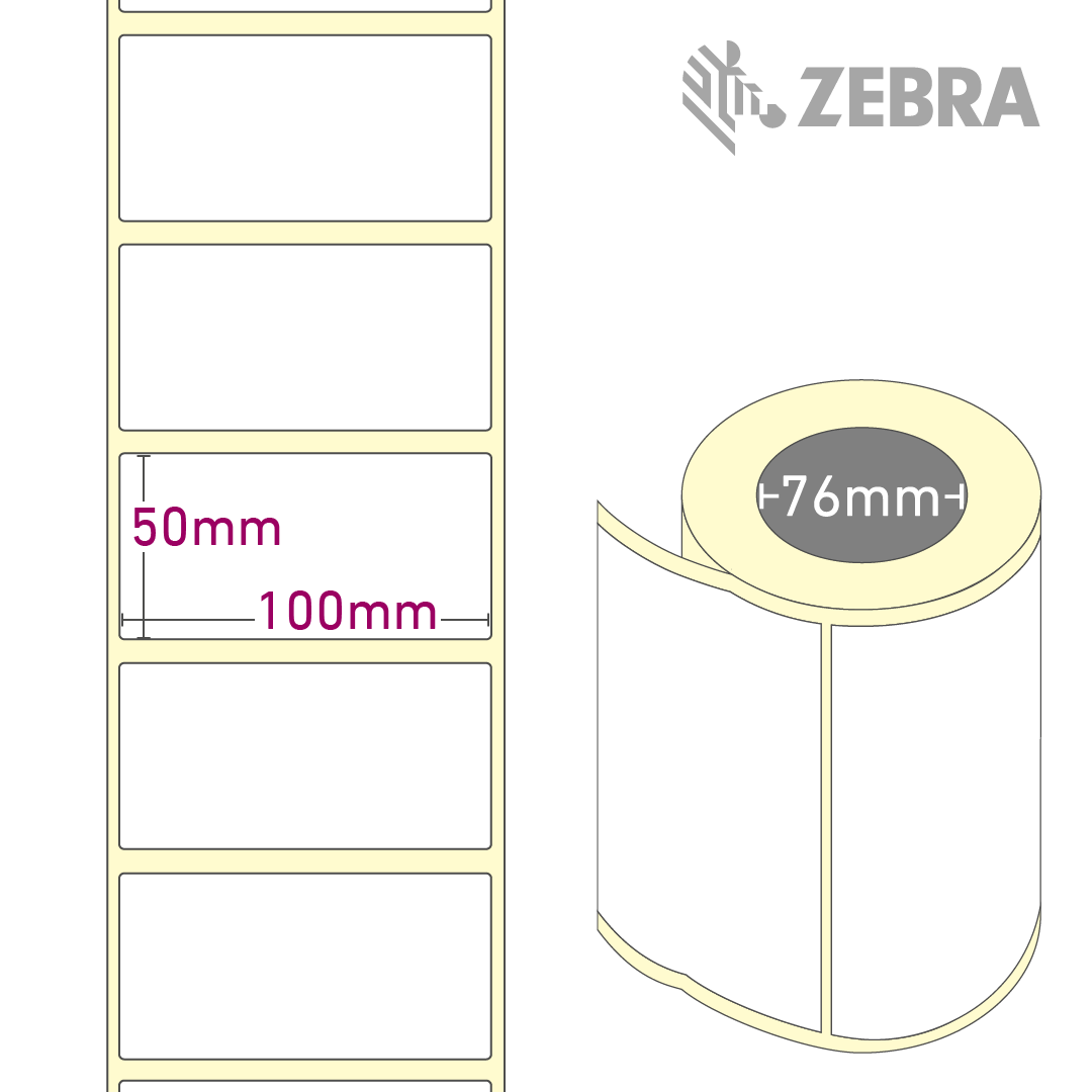Z-Perform 1000T 100 x 50 mm, 1 Rolle à 2.820 Etiketten