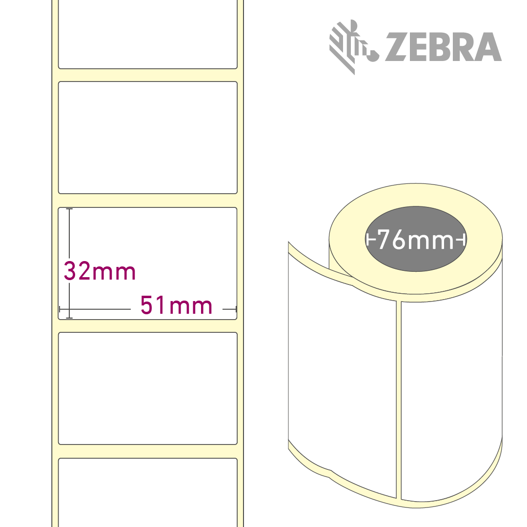 Z-Select 2000T 51 x 32 mm, 1 Rolle à 4.240 Etiketten