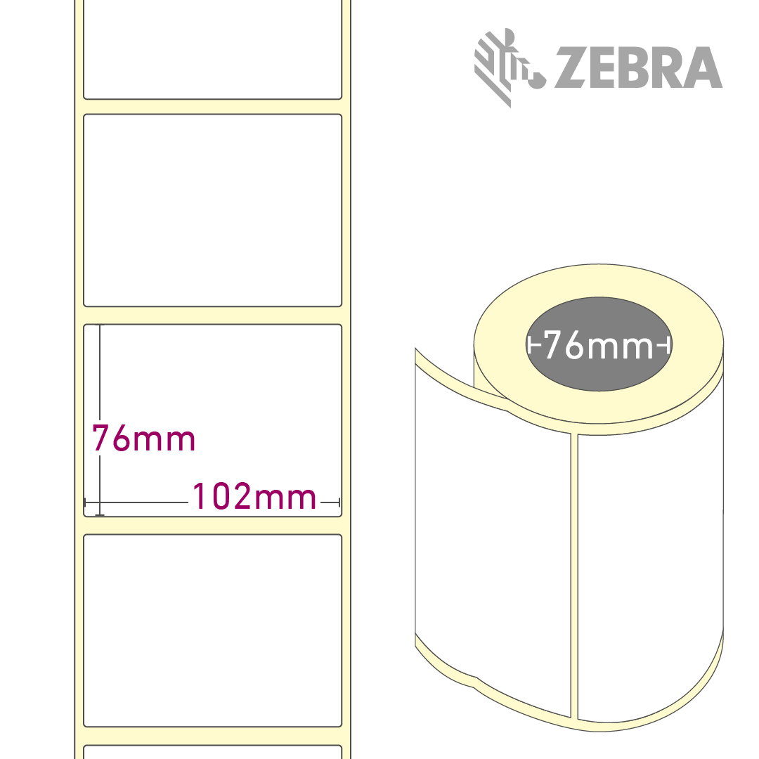 Z-Select 2000D 102 x 76mm, 1 Rolle à 1.890 Etiketten