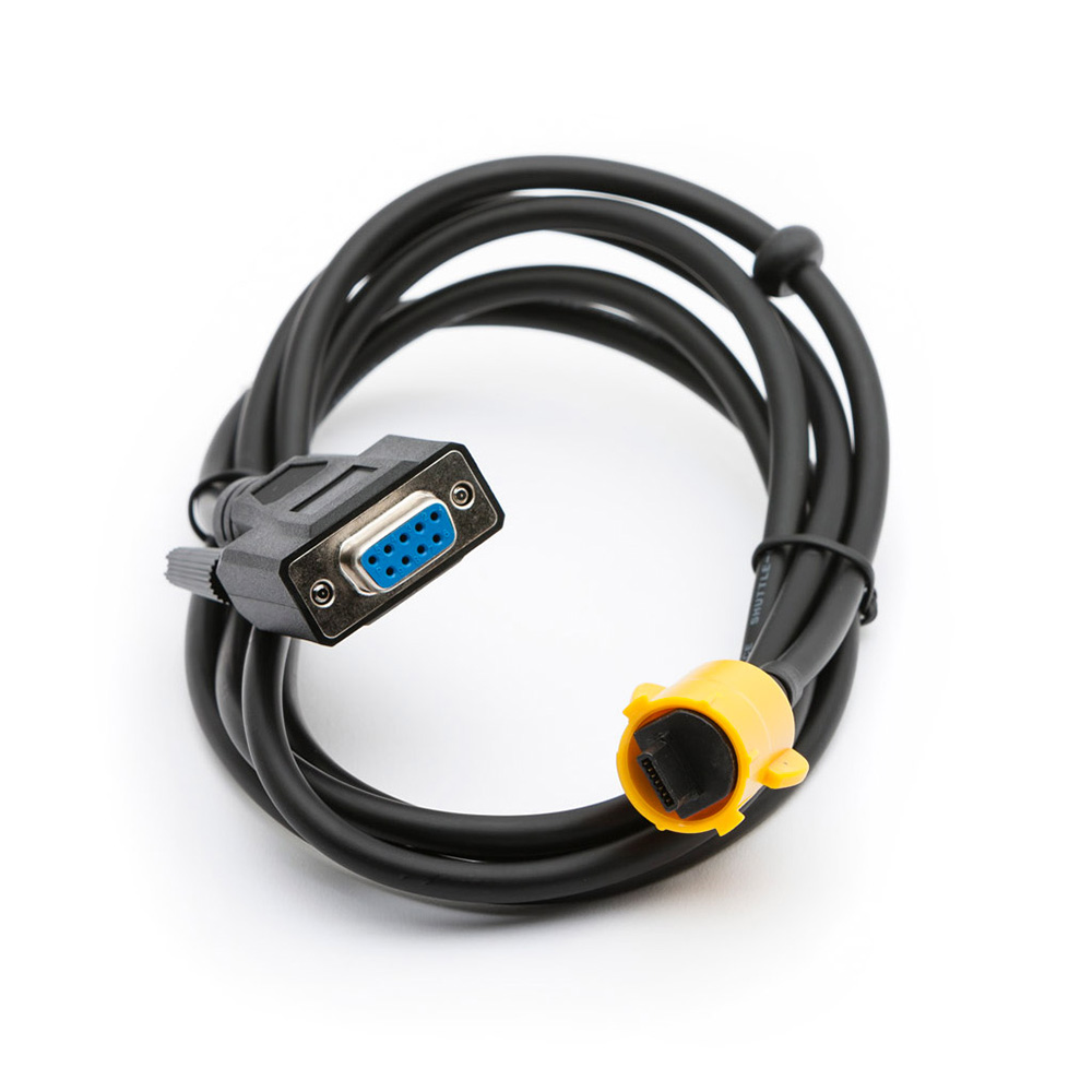 Zebra Serial Cable PC-DB9 1,8m w/ Strain Relief | Serielles Kabel PC-DB9 mit Zugentlastung 1,8m ZQ6, QLn