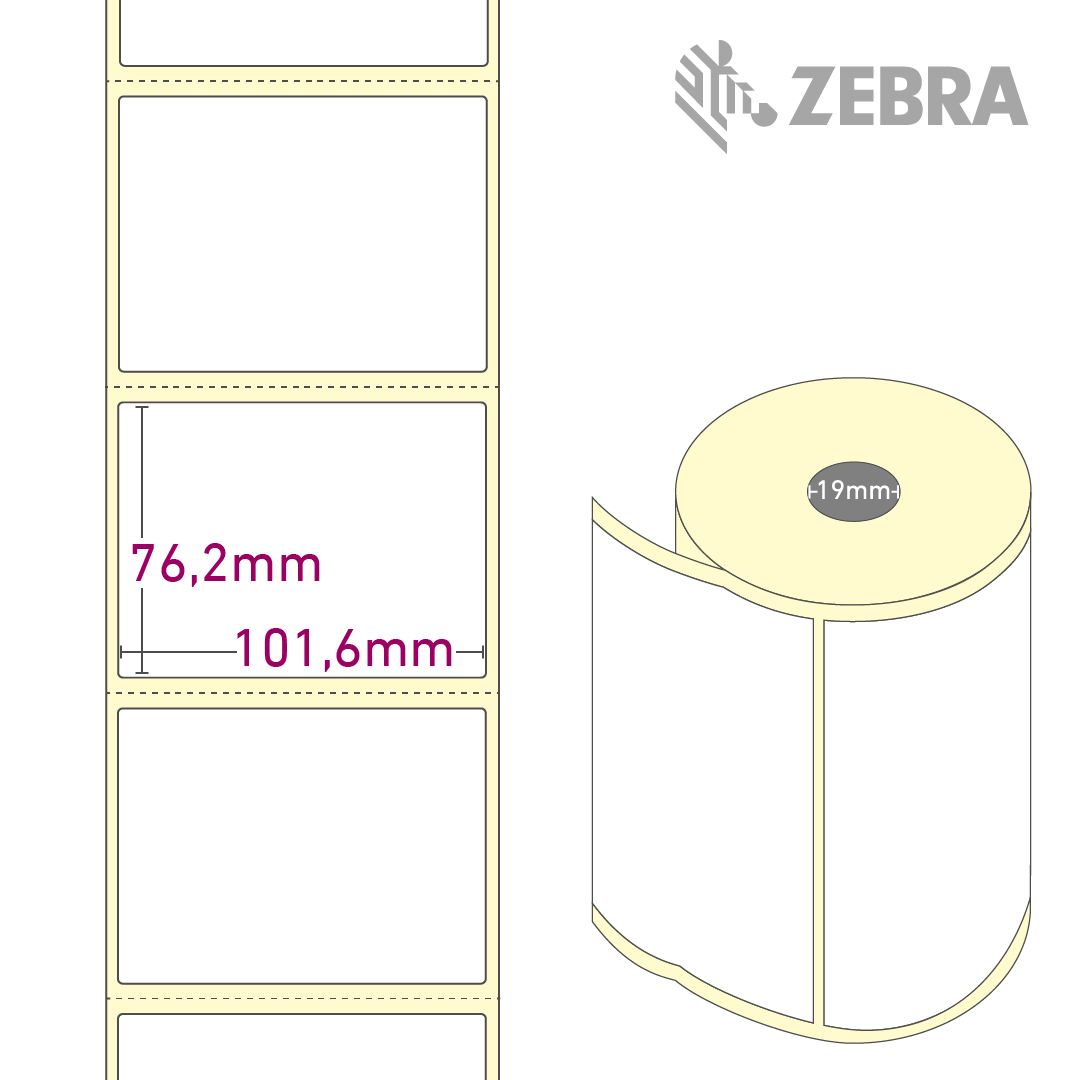 Z-Select 2000D 101,6 x 76,2mm, 1 Rolle à 200 Etiketten
