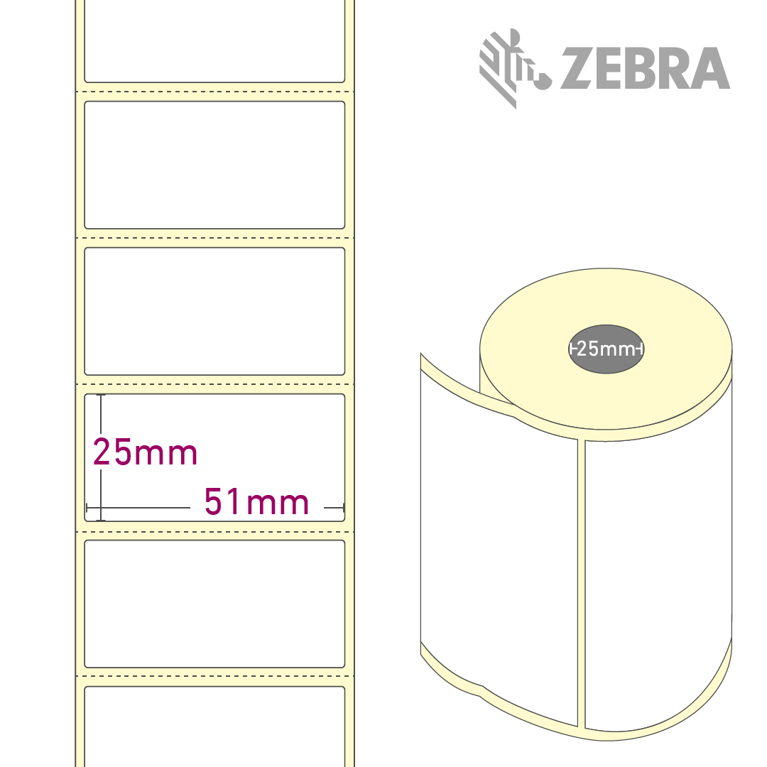Z-Select 2000T 51 x 25mm, 1 Rolle à 2.580 Etiketten