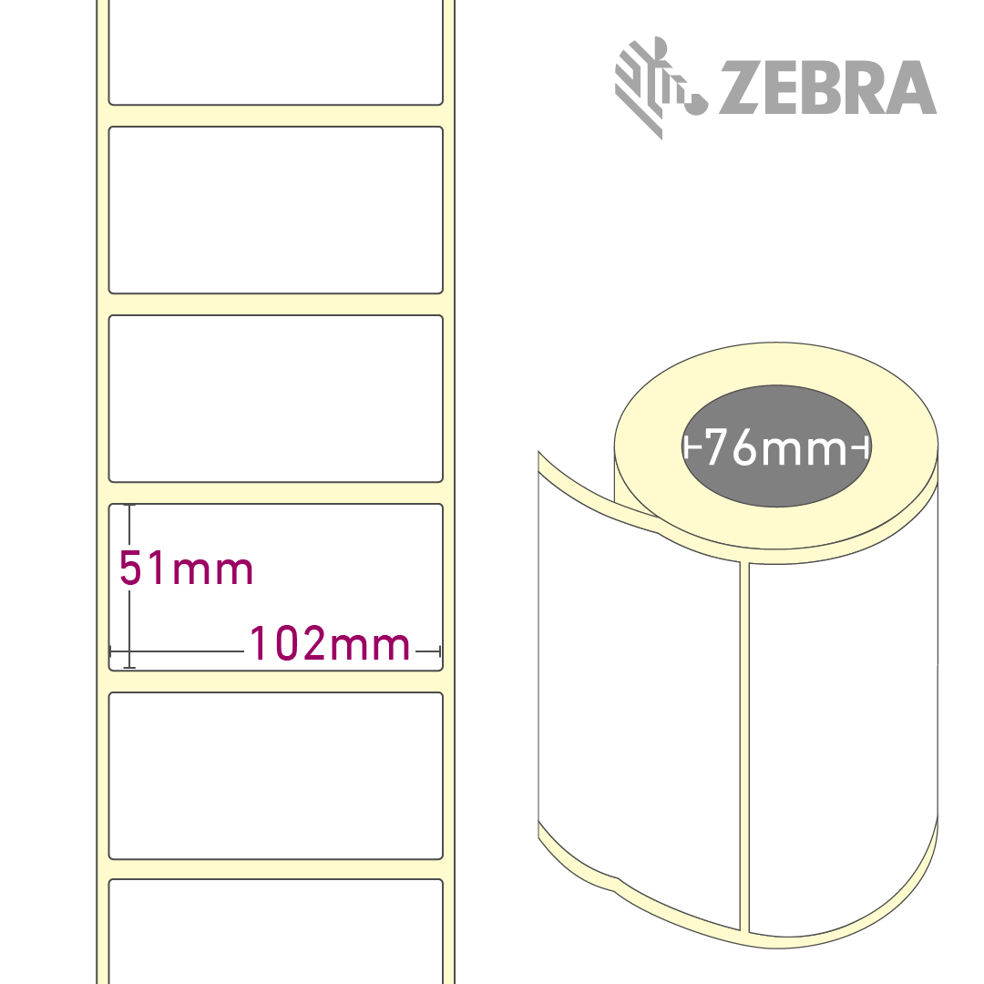 Z-Select 2000T 102 x 51 mm, 1 Rolle à 2.740 Etiketten