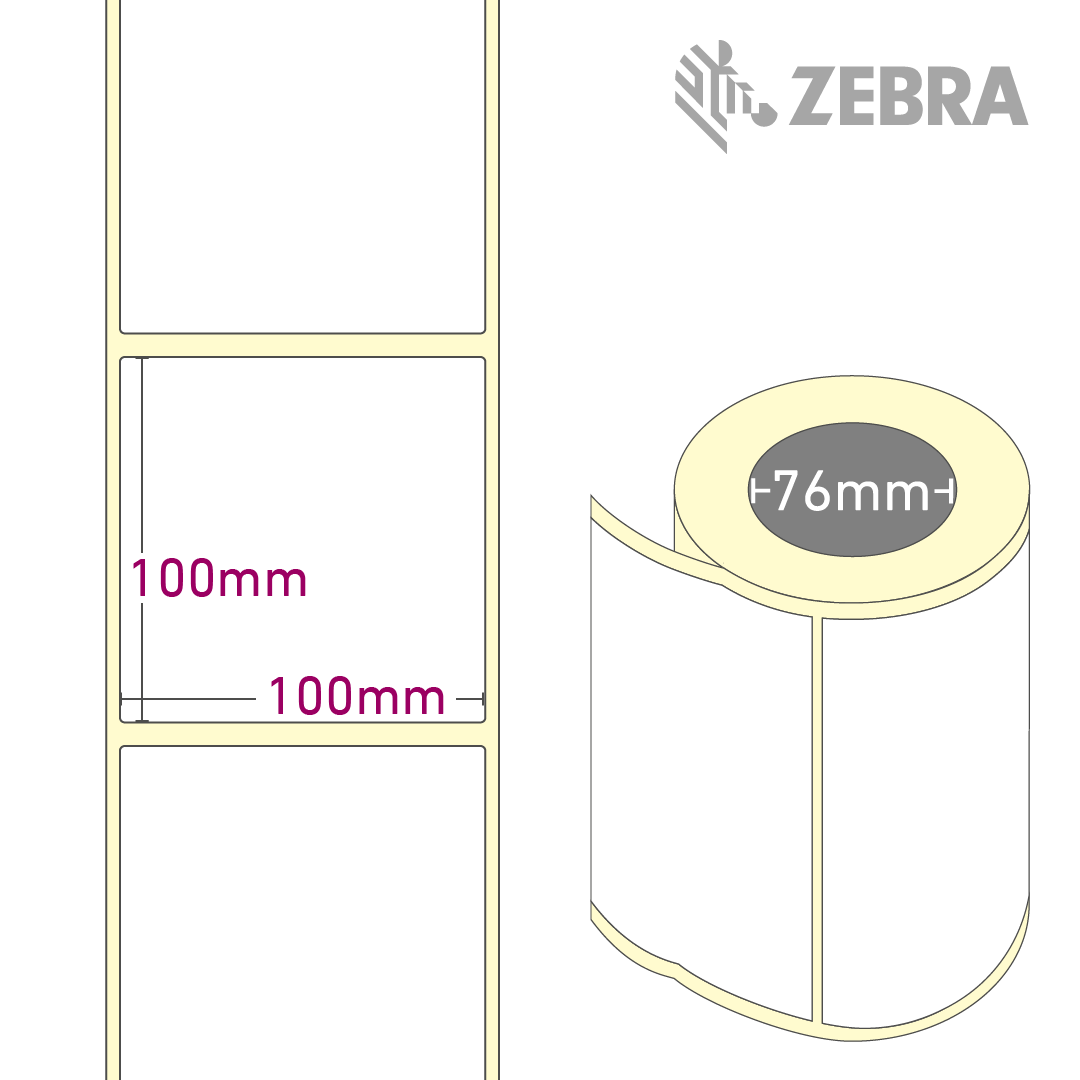 Z-Perform 1000T 100 x 100 mm, 1 Rolle à 1.670 Etiketten