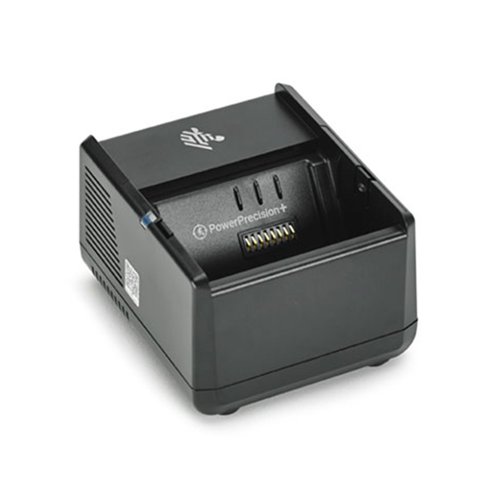 Zebra 1-slot battery charger, power cord | 1-Fach Akkuladestation, Netzkabel ZQ6, ZQ5, QLn