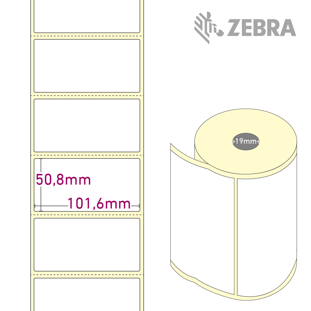 Z-Perform 1000D 101,6 x 50,8mm, 1 Rolle à 300 Etiketten