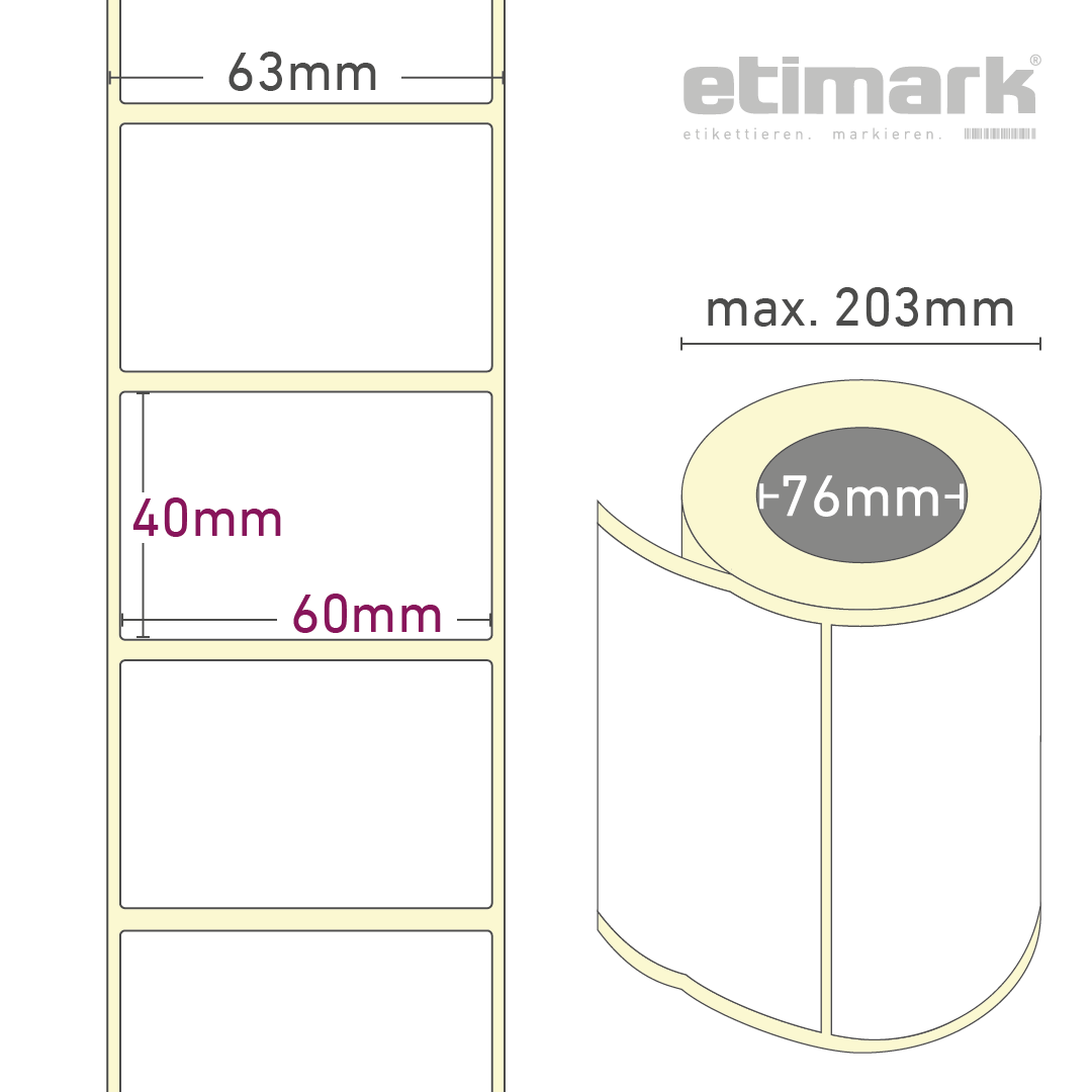 etimark Etiketten Zeichnung