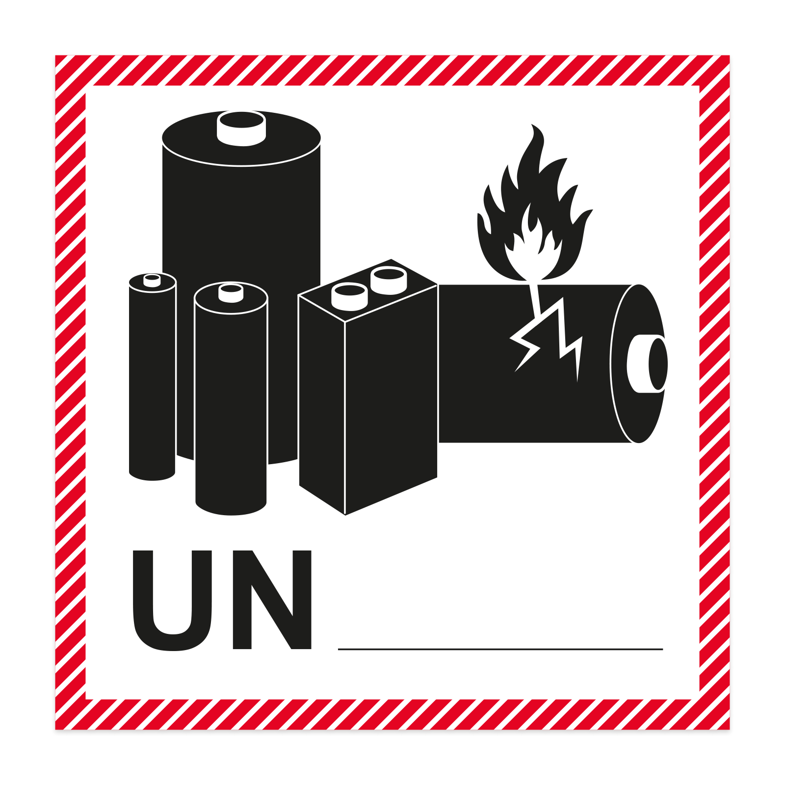 Versandaufkleber Batterien