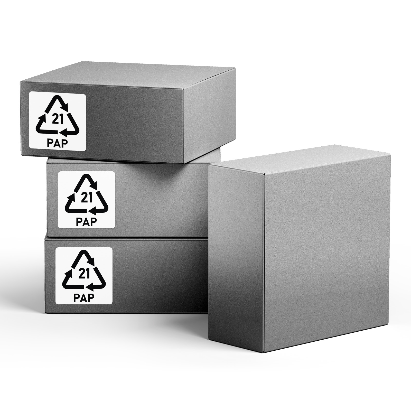 PAP 21 Etiketten Kartons