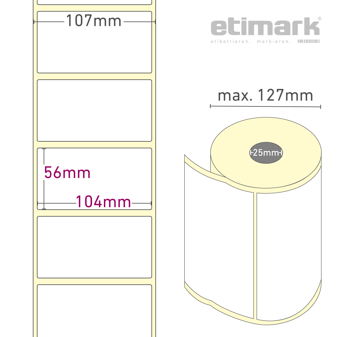 Thermodirekt Etiketten 104x56 mm von etimark