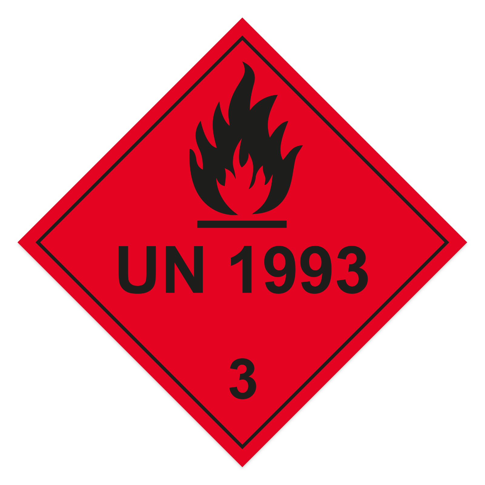 UN 1993 Etiketten