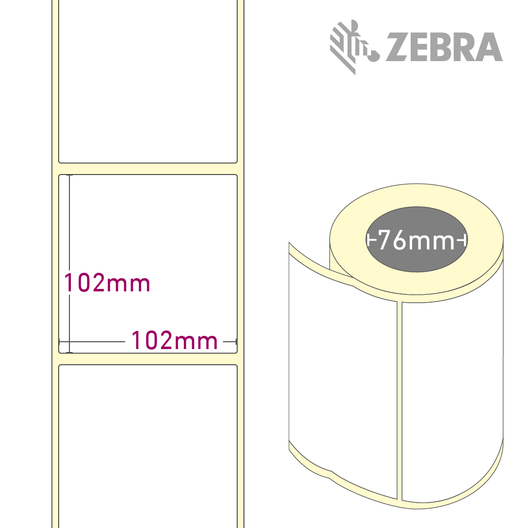 Z-Select 2000D 102 x 102 mm, 1 Rolle à 1.432 Etiketten