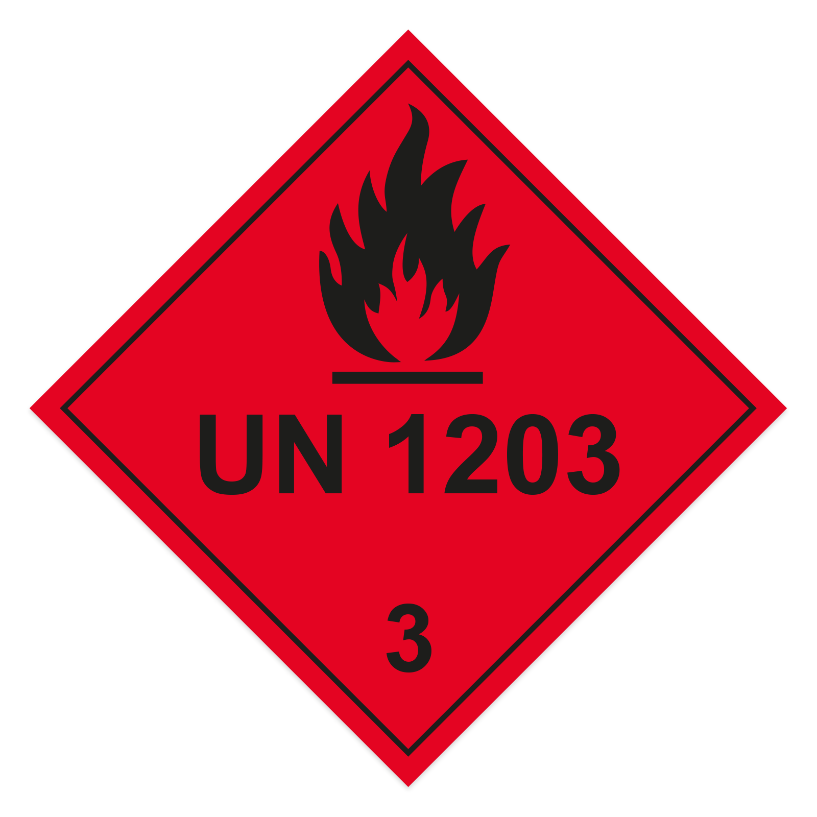 UN 1203 Etiketten