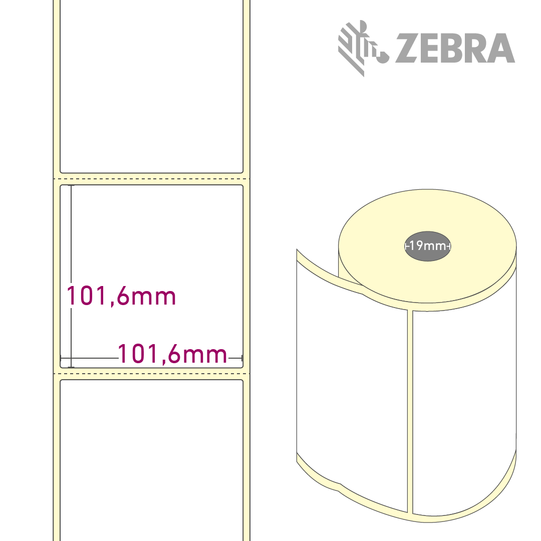 Z-Select 2000D 101,6 x 101,6mm, 1 Rolle à 150 Etiketten