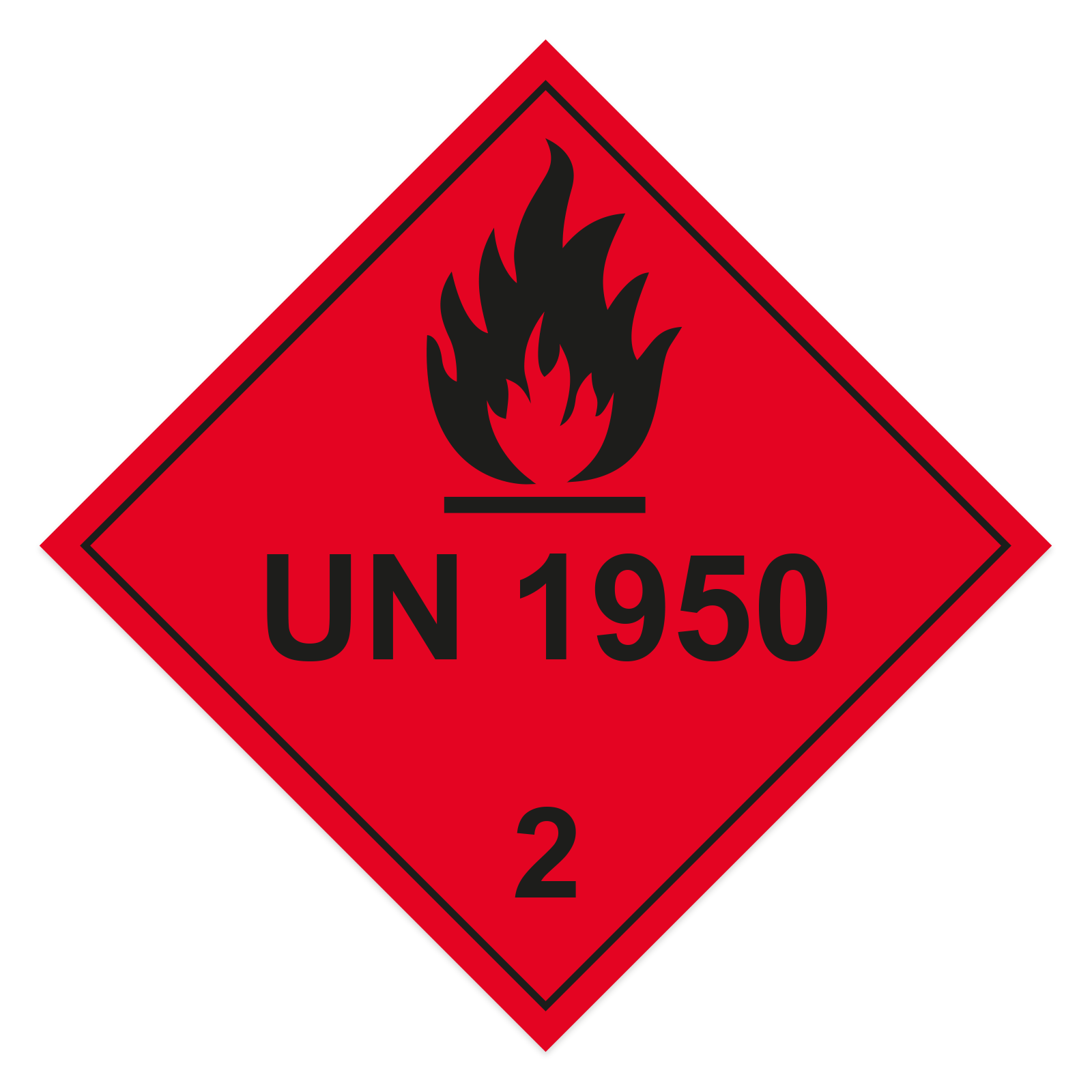 UN 1950 Etiketten