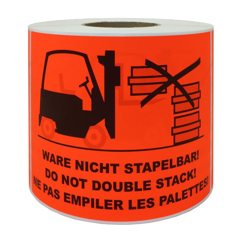 Nicht stapeln Aufkleber | Do not stack Aufkleber | Hinweisaufkleber ...