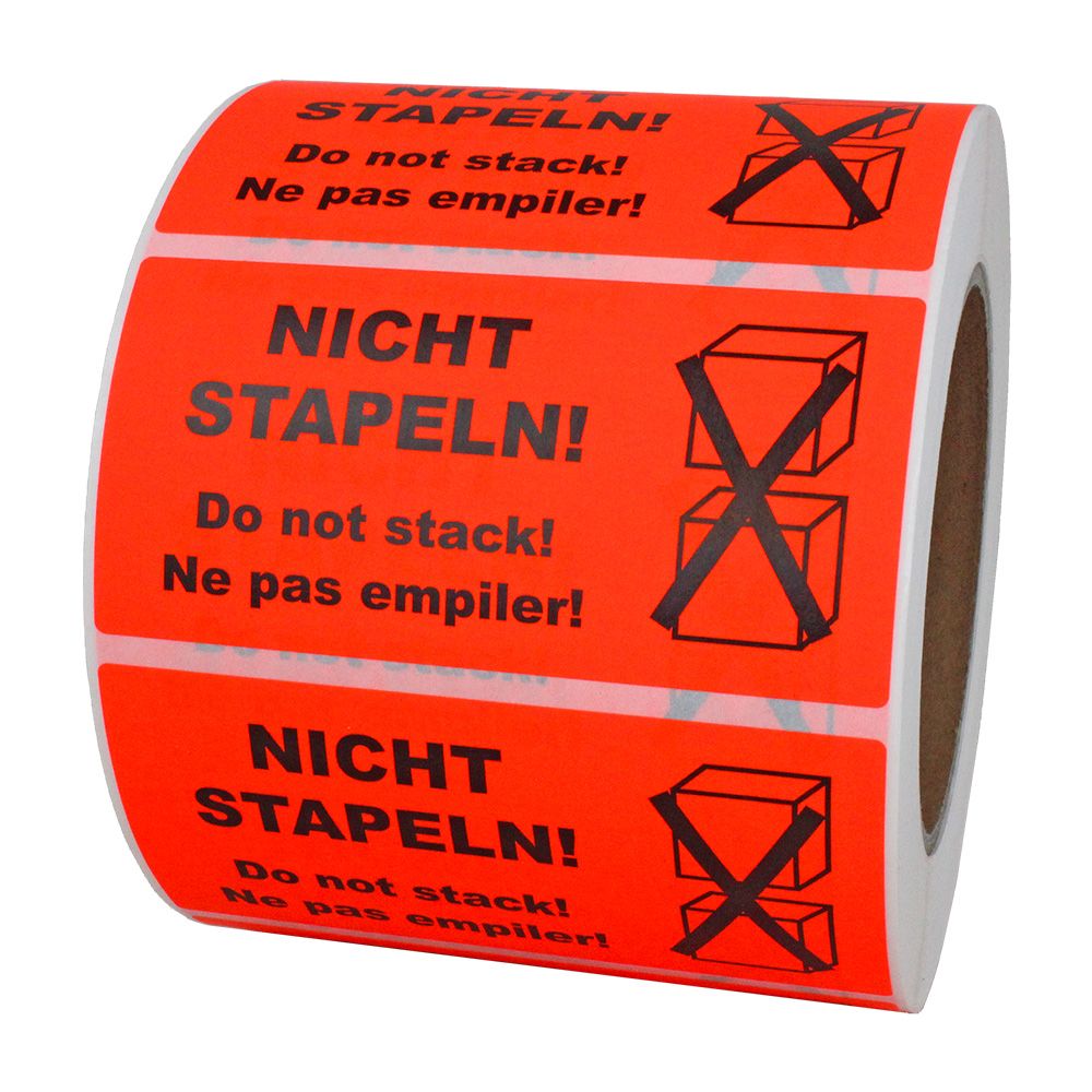 Palettenhütchen BITTE NICHT STAPELN Wellpappe rot/weiß | Verpackungen